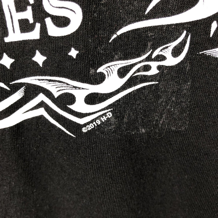 Harley-Davidson Motorcycle Bike T-shirt, Men's Size L cotton black type Vintage Second Hand