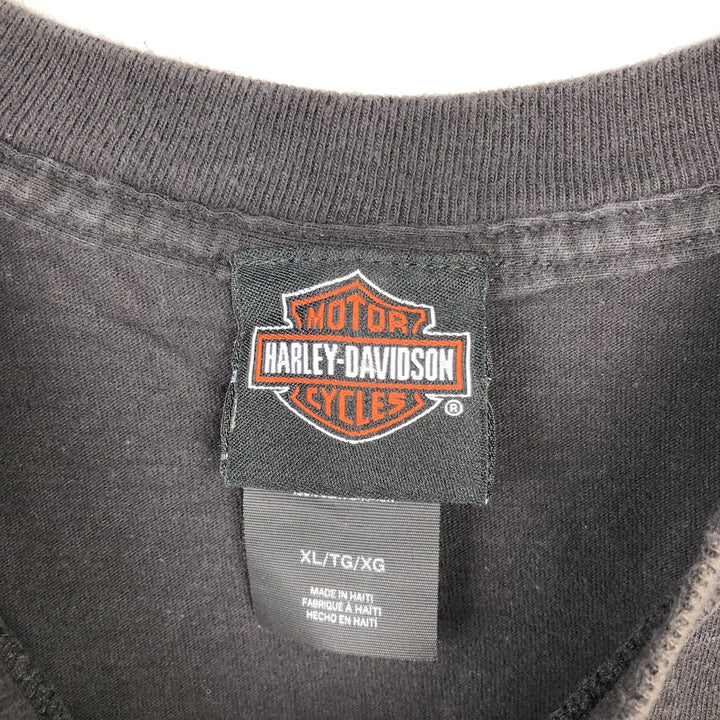 Harley-Davidson Skull Pattern Motorcycle Bike T-shirt Men's XL cotton black type Vintage Second Hand