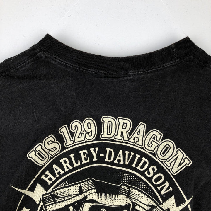Harley-Davidson Skull Pattern Motorcycle Bike T-shirt Men's XL cotton black type Vintage Second Hand
