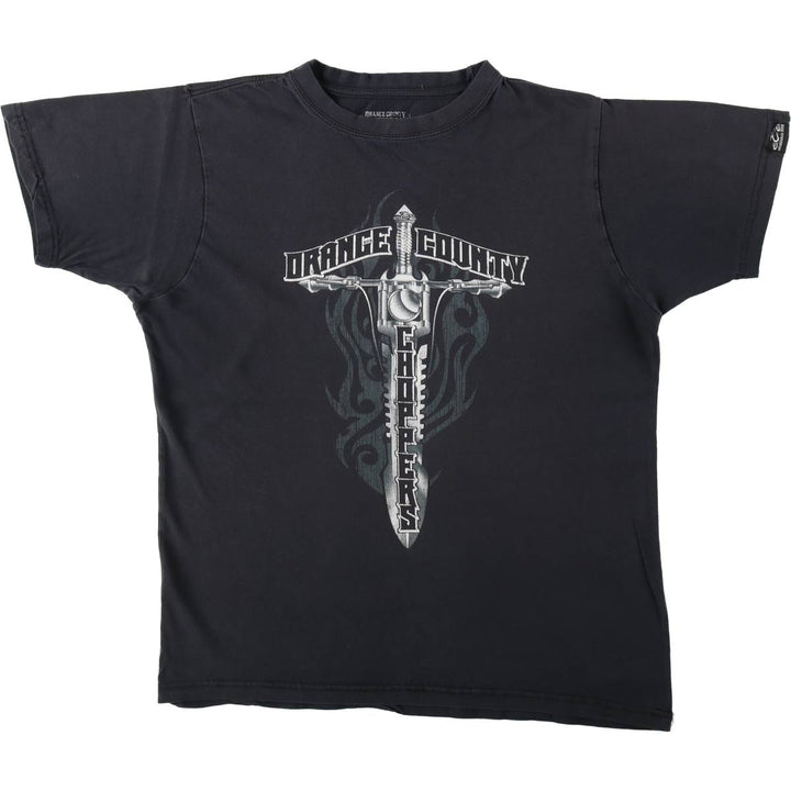 ORANGE COUNTY CHOPPERS Motorcycle T-shirt, Men's Size L (approx.) unclear black type Vintage Second Hand