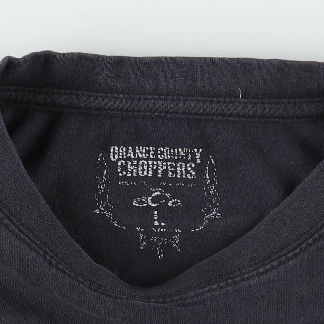 ORANGE COUNTY CHOPPERS Motorcycle T-shirt, Men's Size L (approx.) unclear black type Vintage Second Hand