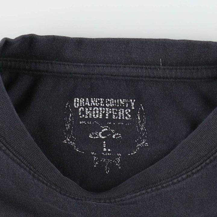 ORANGE COUNTY CHOPPERS Motorcycle T-shirt, Men's Size L (approx.) unclear black type Vintage Second Hand