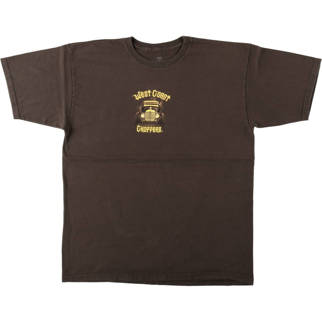 West Coast Choppers Motorcycle T-shirt, Men's Size L (approx.) cotton brown type Vintage Second Hand