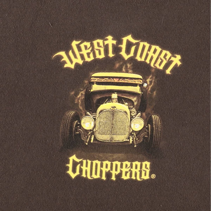 West Coast Choppers Motorcycle T-shirt, Men's Size L (approx.) cotton brown type Vintage Second Hand