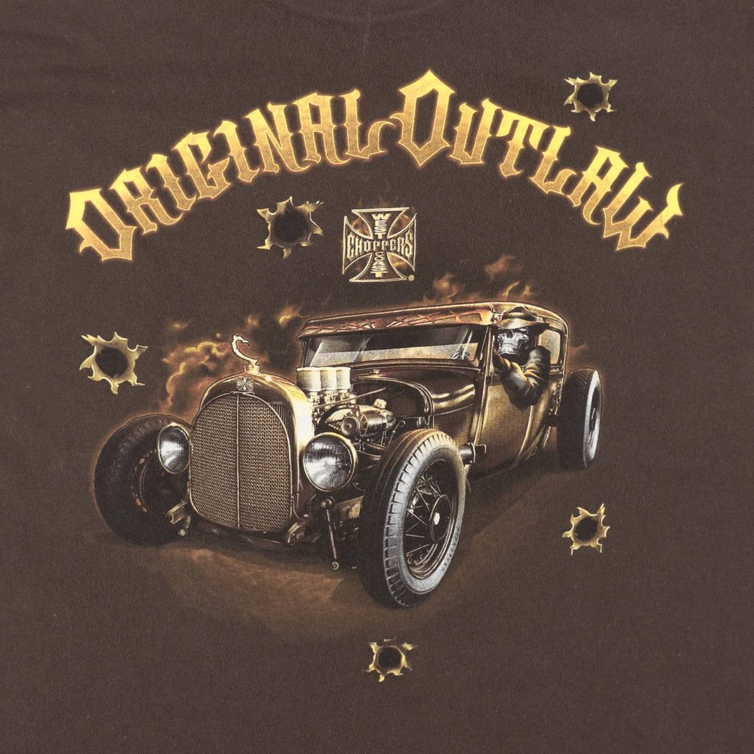 West Coast Choppers Motorcycle T-shirt, Men's Size L (approx.) cotton brown type Vintage Second Hand