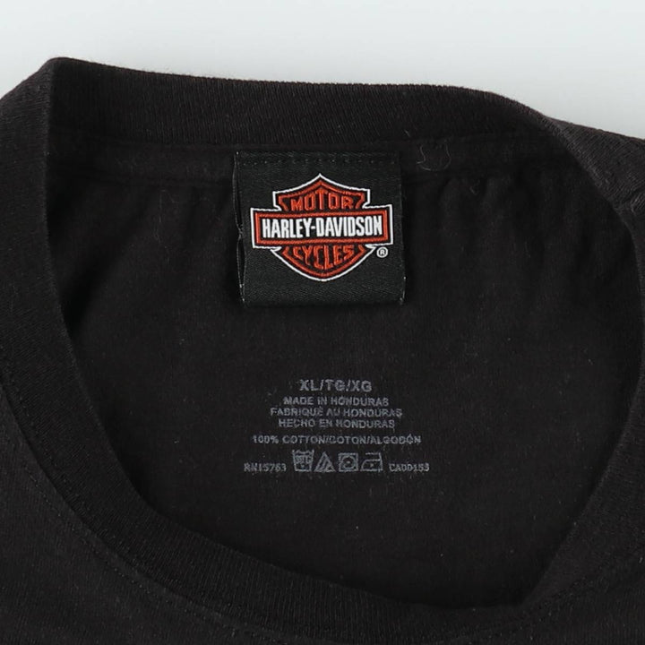 Harley-Davidson Skull Pattern Motorcycle Bike T-shirt Men's XL cotton black type Vintage Second Hand