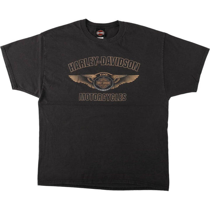 Harley-Davidson Motorcycle Bike T-shirt, Men's XL size cotton black type Vintage Second Hand