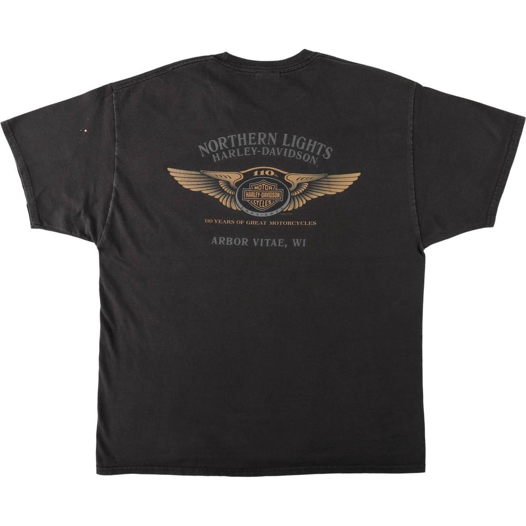 Harley-Davidson Motorcycle Bike T-shirt, Men's XL size cotton black type Vintage Second Hand