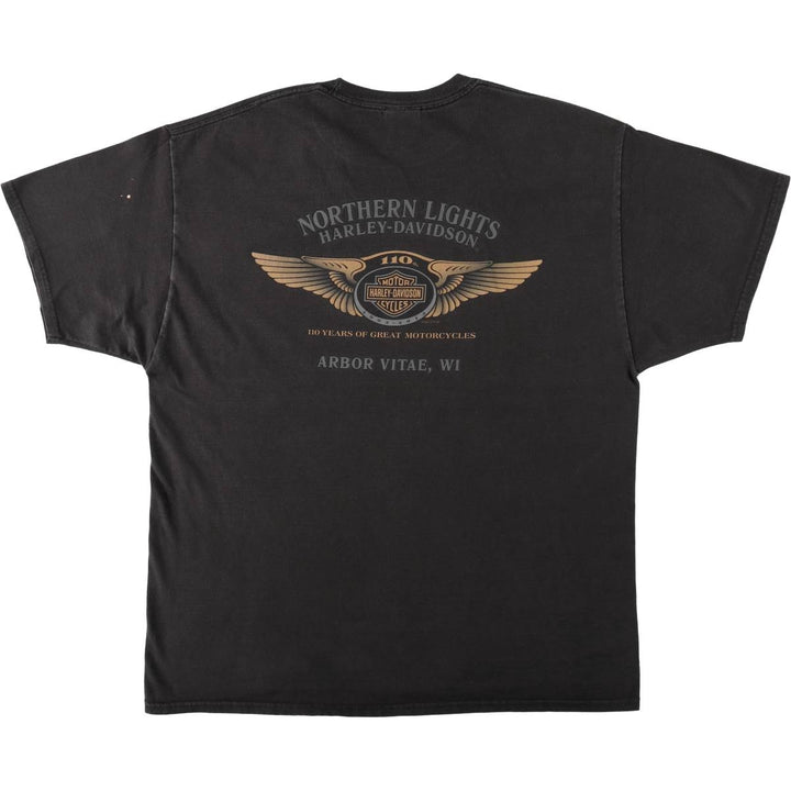 Harley-Davidson Motorcycle Bike T-shirt, Men's XL size cotton black type Vintage Second Hand