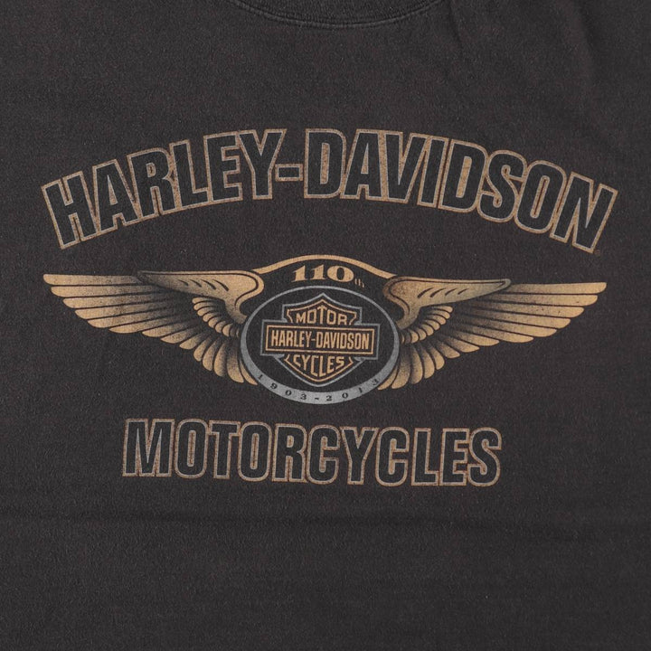 Harley-Davidson Motorcycle Bike T-shirt, Men's XL size cotton black type Vintage Second Hand