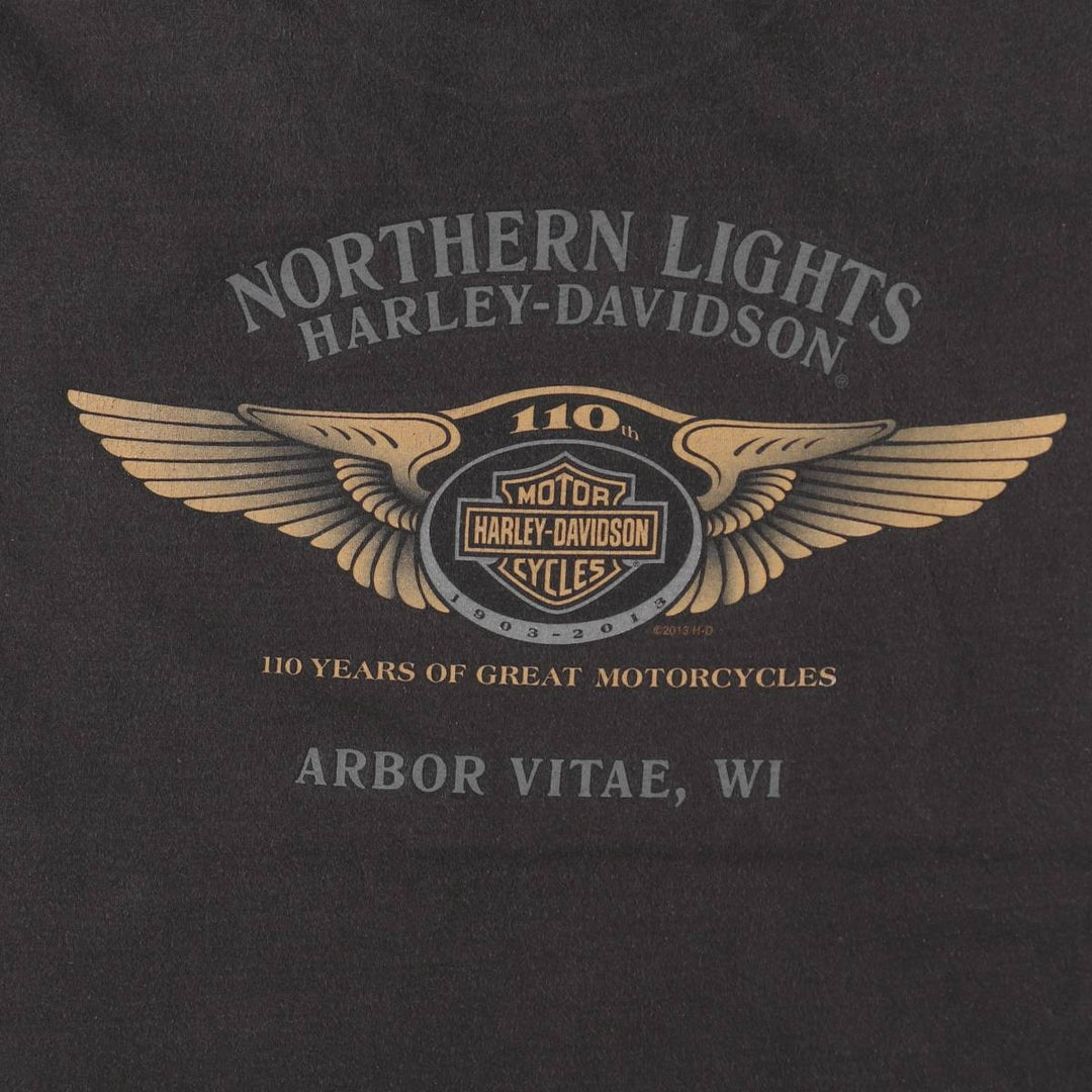 Harley-Davidson Motorcycle Bike T-shirt, Men's XL size cotton black type Vintage Second Hand