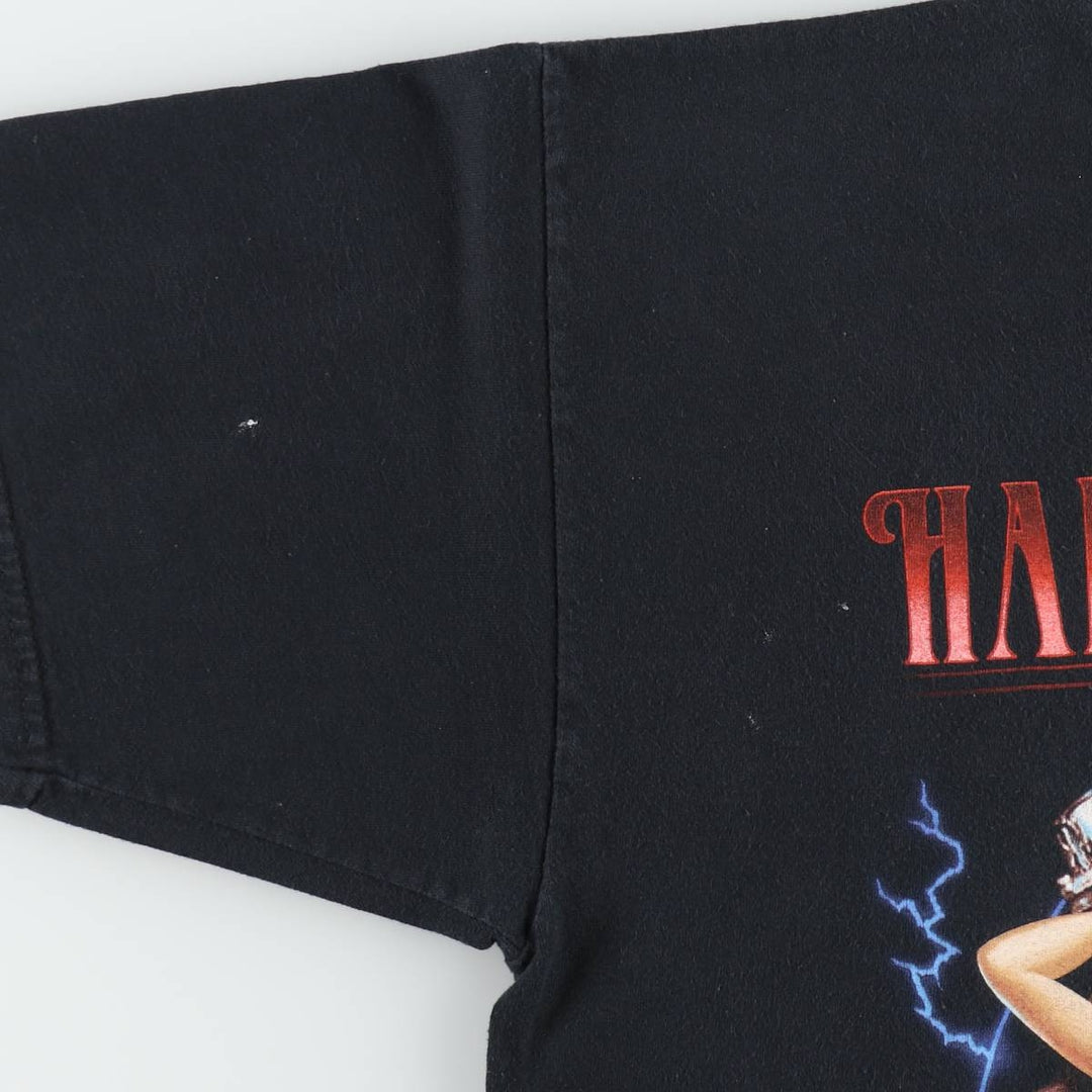 Harley-Davidson Pin-up Girl Motorcycle Bike T-shirt, Men's L size cotton black type Vintage Second Hand