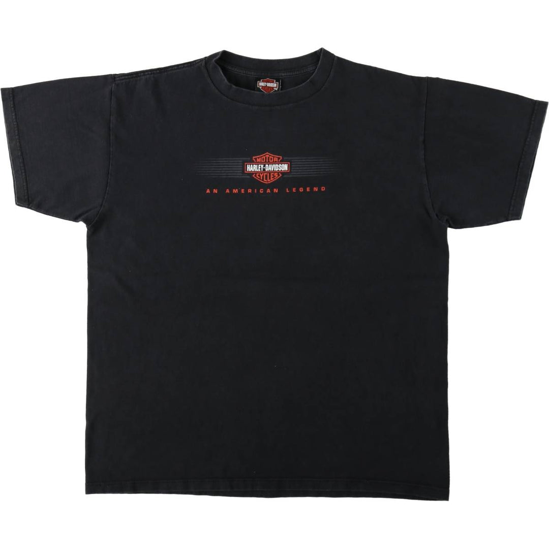 00'S Harley-Davidson Motorcycle Bike T-shirt Men's XL size cotton black type Vintage Second Hand