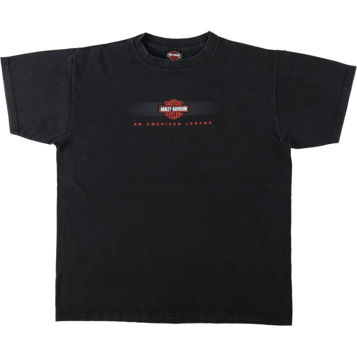 00'S Harley-Davidson Motorcycle Bike T-shirt Men's XL size cotton black type Vintage Second Hand