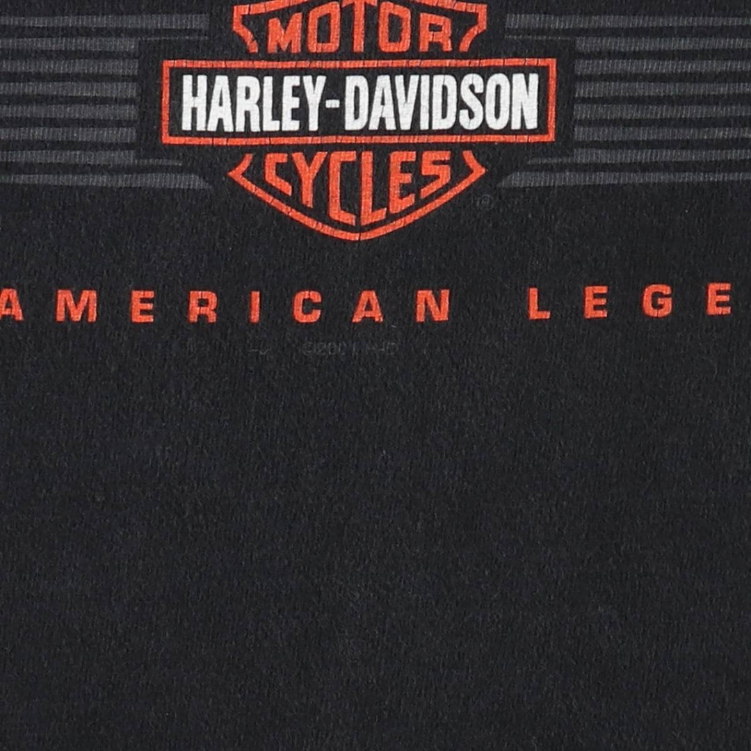 00'S Harley-Davidson Motorcycle Bike T-shirt Men's XL size cotton black type Vintage Second Hand