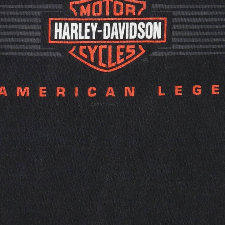 00'S Harley-Davidson Motorcycle Bike T-shirt Men's XL size cotton black type Vintage Second Hand