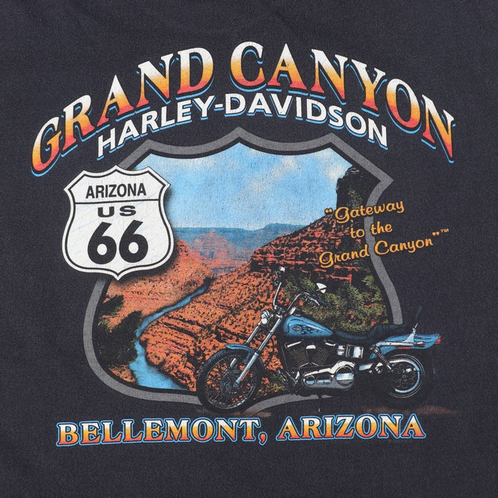 Harley-Davidson Fire Pattern Motorcycle Bike T-Shirt Made in USA Men's XXL cotton black type Vintage Second Hand