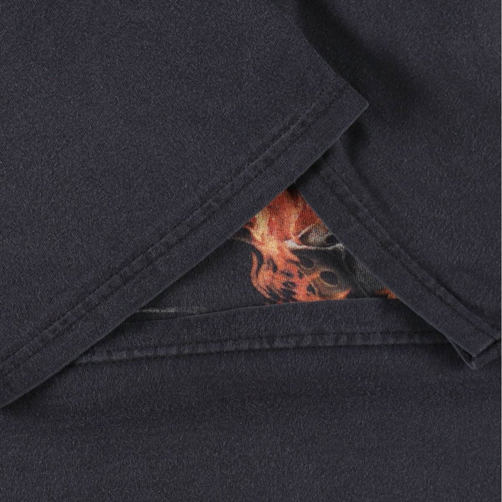 Harley-Davidson Fire Pattern Motorcycle Bike T-Shirt Made in USA Men's XXL cotton black type Vintage Second Hand