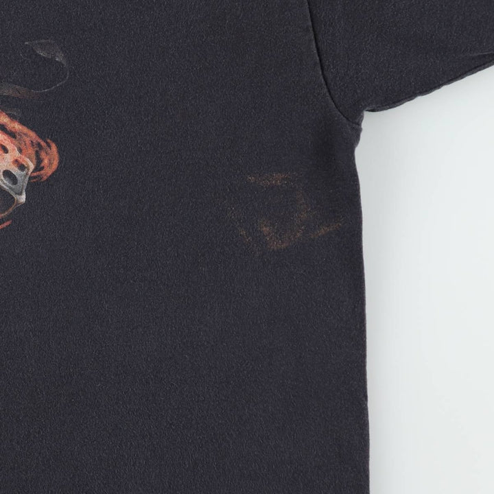 Harley-Davidson Fire Pattern Motorcycle Bike T-Shirt Made in USA Men's XXL cotton black type Vintage Second Hand