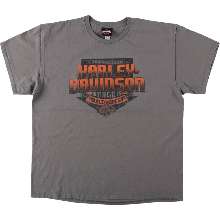 Harley-Davidson Motorcycle Bike T-shirt, Men's XL size cotton Charcoal Vintage Second Hand