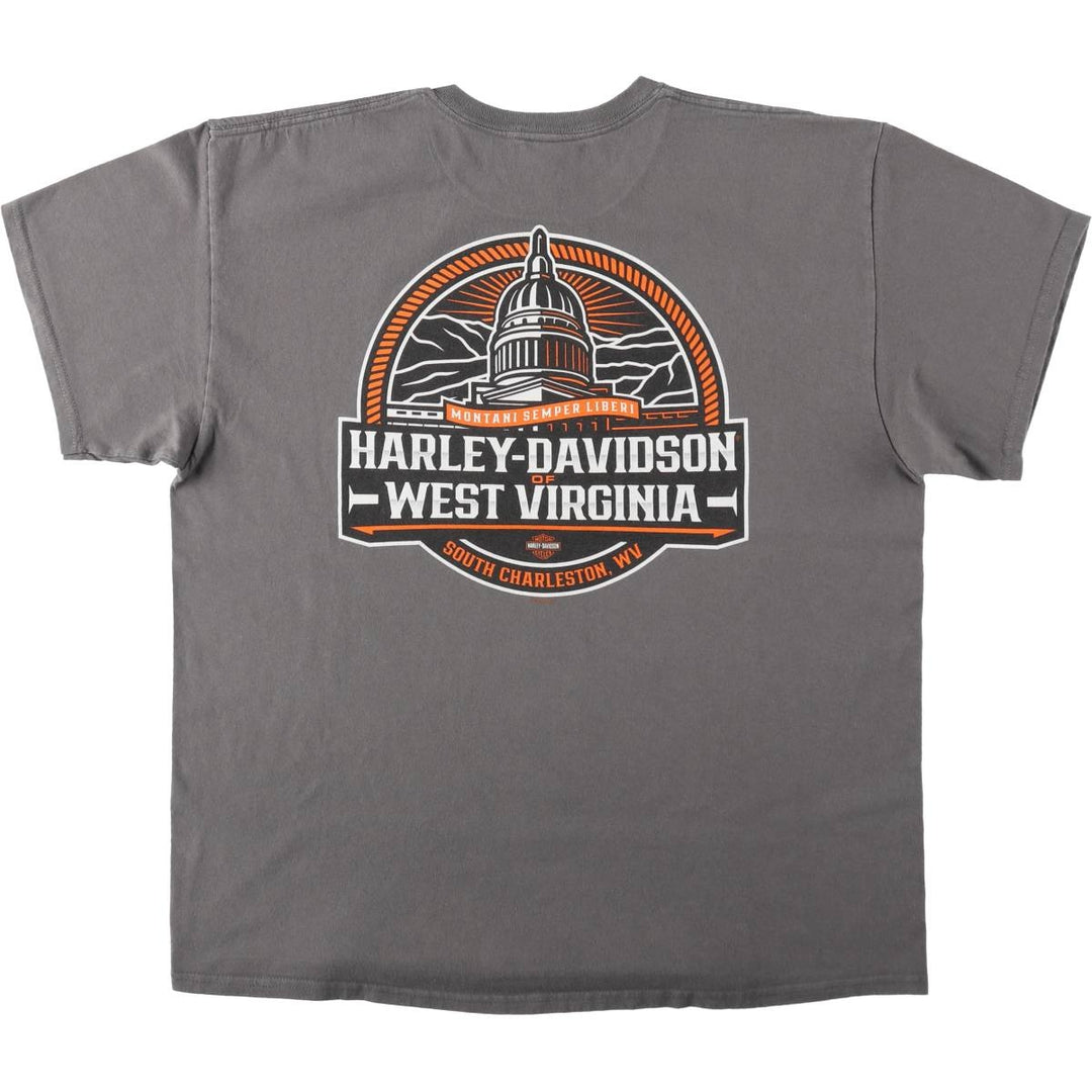 Harley-Davidson Motorcycle Bike T-shirt, Men's XL size cotton Charcoal Vintage Second Hand