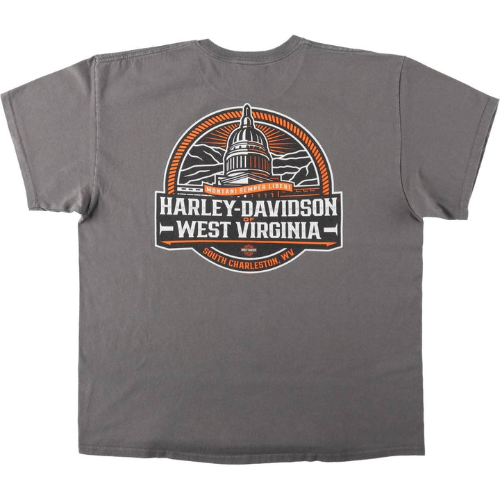 Harley-Davidson Motorcycle Bike T-shirt, Men's XL size cotton Charcoal Vintage Second Hand
