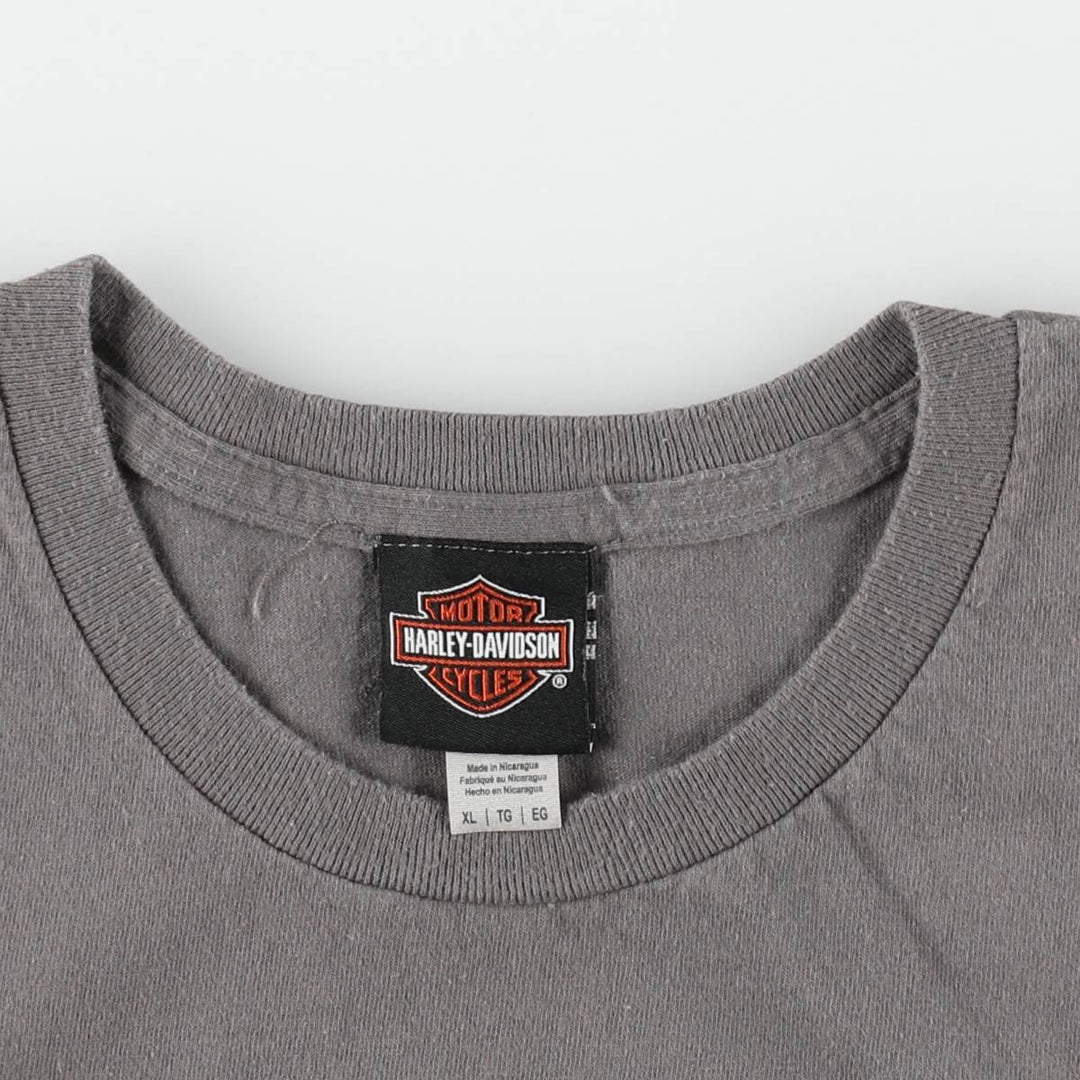 Harley-Davidson Motorcycle Bike T-shirt, Men's XL size cotton Charcoal Vintage Second Hand
