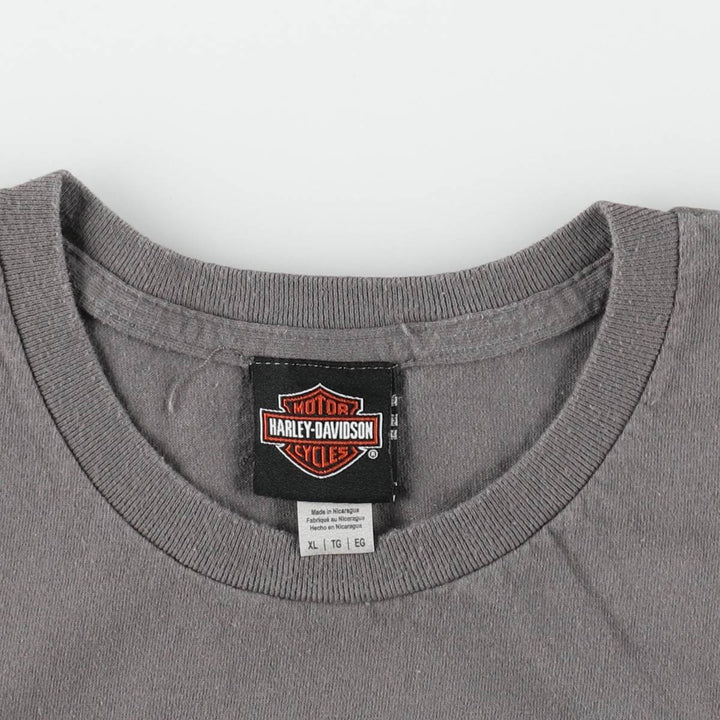 Harley-Davidson Motorcycle Bike T-shirt, Men's XL size cotton Charcoal Vintage Second Hand