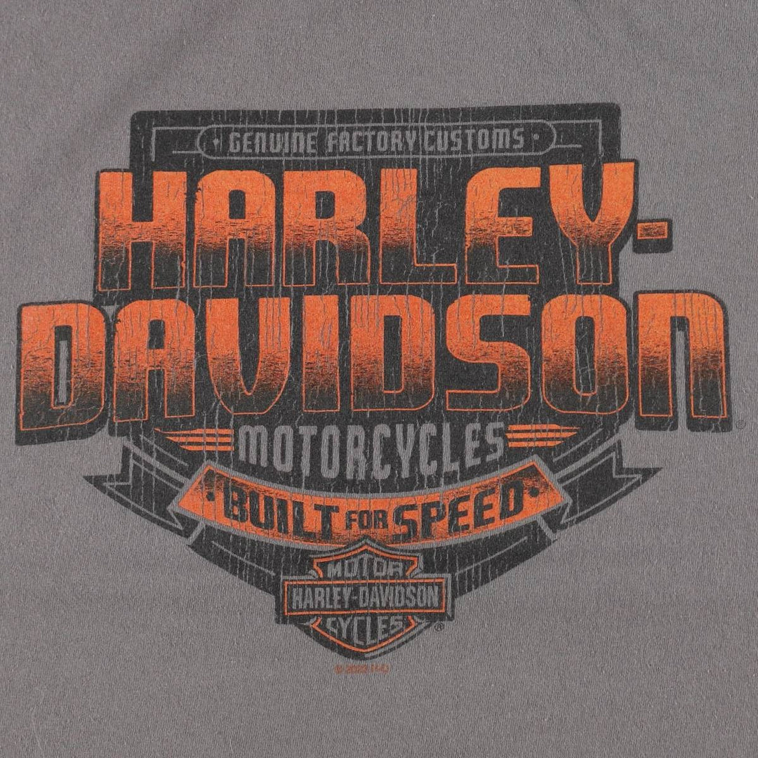 Harley-Davidson Motorcycle Bike T-shirt, Men's XL size cotton Charcoal Vintage Second Hand
