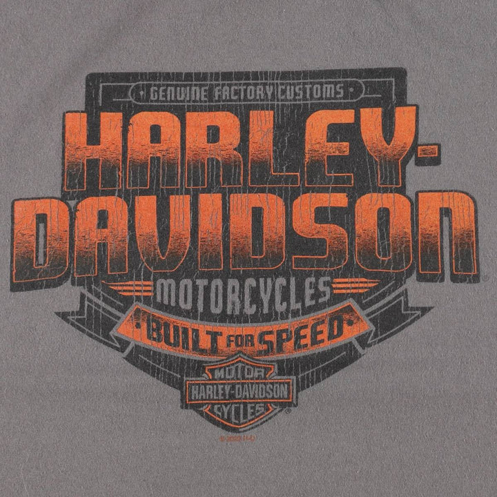 Harley-Davidson Motorcycle Bike T-shirt, Men's XL size cotton Charcoal Vintage Second Hand