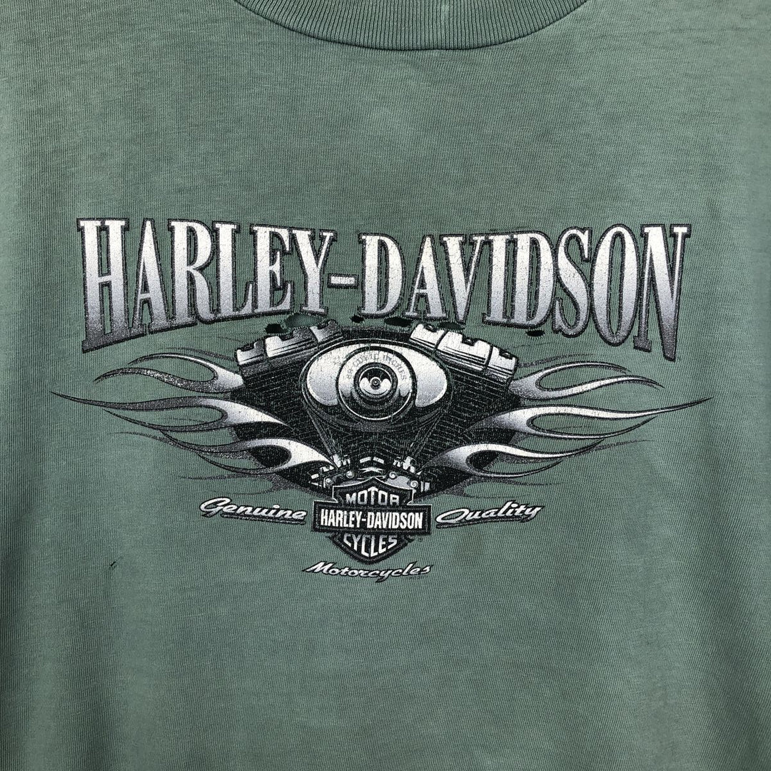 Harley-Davidson Motorcycle Bike T-shirt, Men's XXL unclear green type Vintage Second Hand