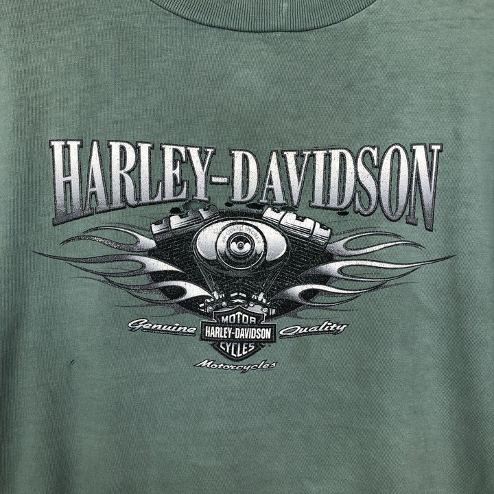 Harley-Davidson Motorcycle Bike T-shirt, Men's XXL unclear green type Vintage Second Hand
