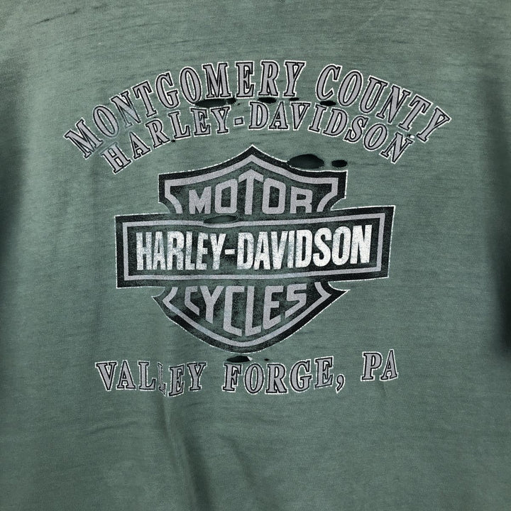 Harley-Davidson Motorcycle Bike T-shirt, Men's XXL unclear green type Vintage Second Hand