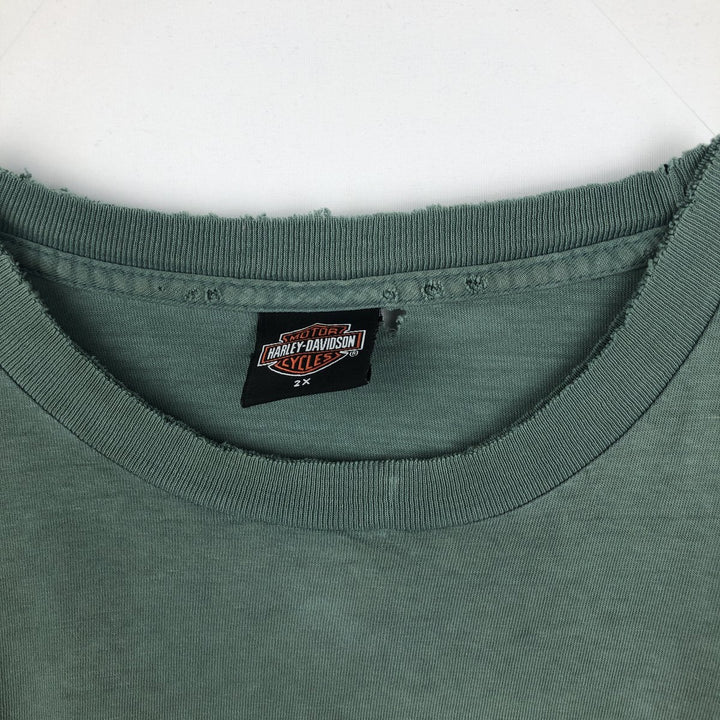 Harley-Davidson Motorcycle Bike T-shirt, Men's XXL unclear green type Vintage Second Hand