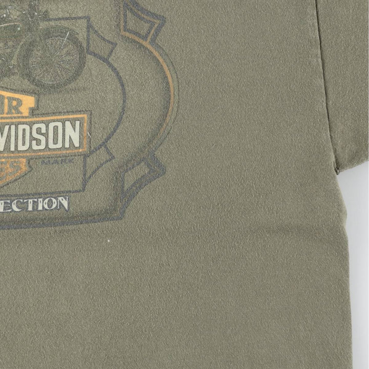 Harley-Davidson Motorcycle Bike T-shirt Made in USA Men's XL cotton Khaki type Vintage Second Hand