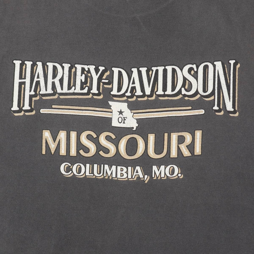 Harley-Davidson Motorcycle Bike T-shirt Made in USA Men's M size cotton Charcoal Vintage Second Hand