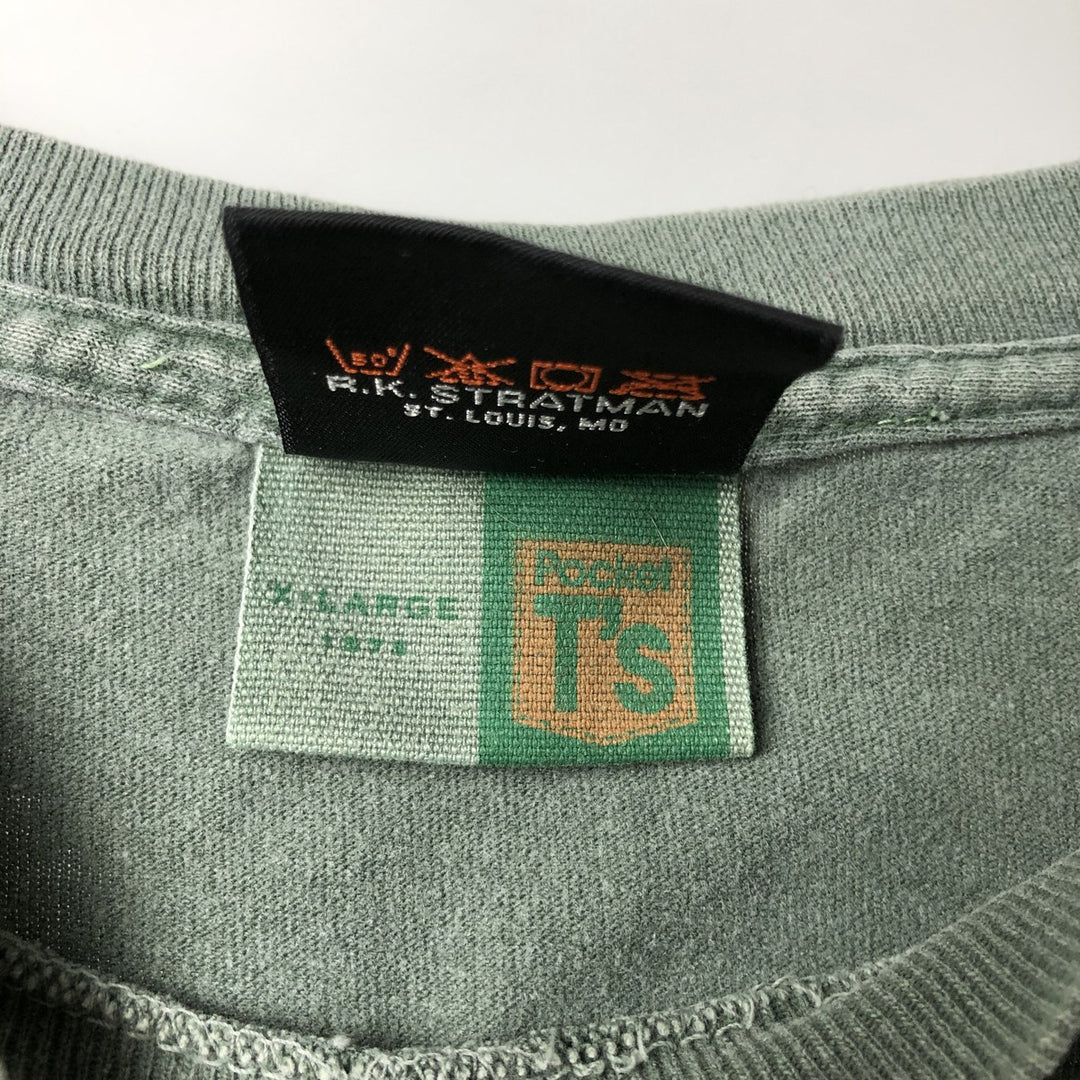 Harley-Davidson Motorcycle Bike T-shirt Made in USA Men's XL cotton Green type dark green Vintage Second Hand