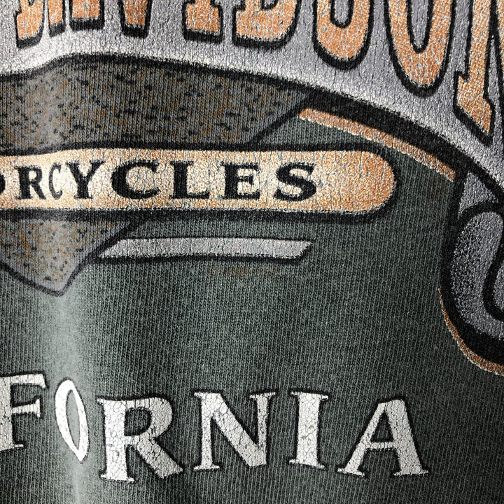 Harley-Davidson Motorcycle Bike T-shirt Made in USA Men's XL cotton Green type dark green Vintage Second Hand