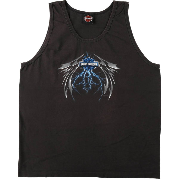 2000'S Harley-Davidson Tribal Thunder Sleeveless Motorcycle T-Shirt (Men's Size M) unclear black type Vintage Second Hand