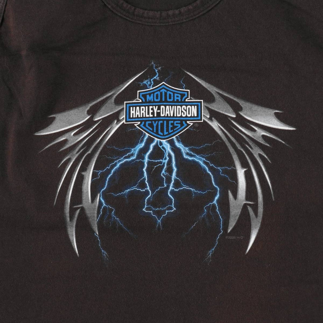 2000'S Harley-Davidson Tribal Thunder Sleeveless Motorcycle T-Shirt (Men's Size M) unclear black type Vintage Second Hand