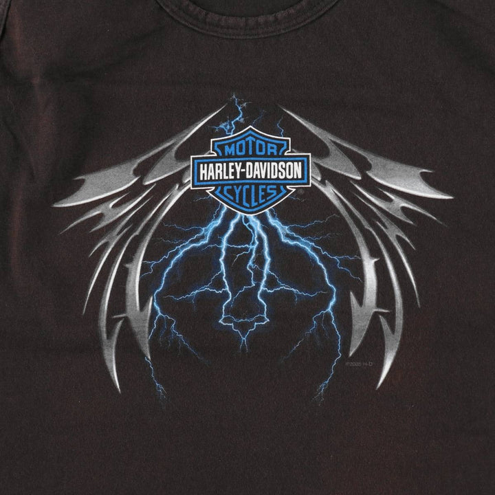 2000'S Harley-Davidson Tribal Thunder Sleeveless Motorcycle T-Shirt (Men's Size M) unclear black type Vintage Second Hand