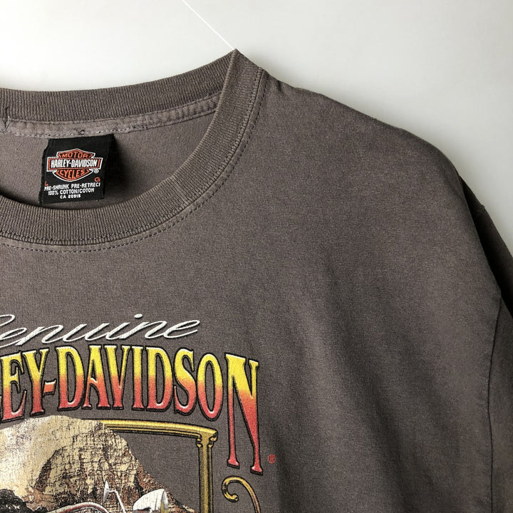2000'S Harley-Davidson Motorcycle T-Shirt, Made in Canada, Men's Size L (approx.) cotton Charcoal Vintage Second Hand