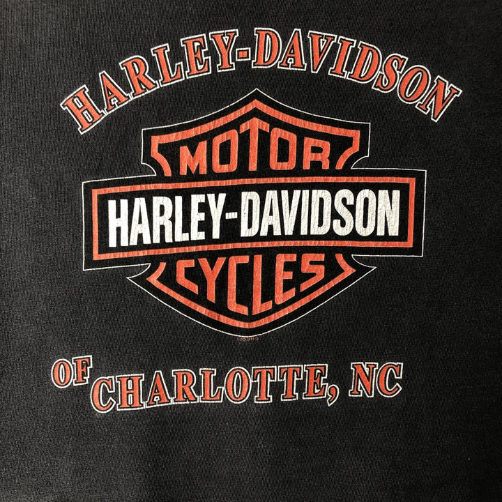 2000'S Harley-Davidson Eagle and Fire Pattern Sleeveless Motorcycle T-Shirt, Men's XXL equivalent. cotton black type Vintage Second Hand