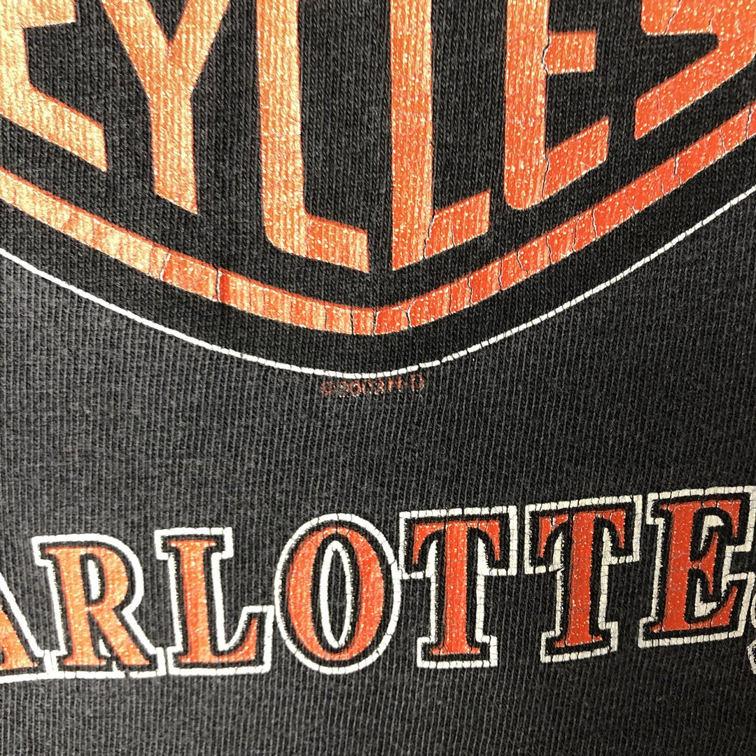2000'S Harley-Davidson Eagle and Fire Pattern Sleeveless Motorcycle T-Shirt, Men's XXL equivalent. cotton black type Vintage Second Hand
