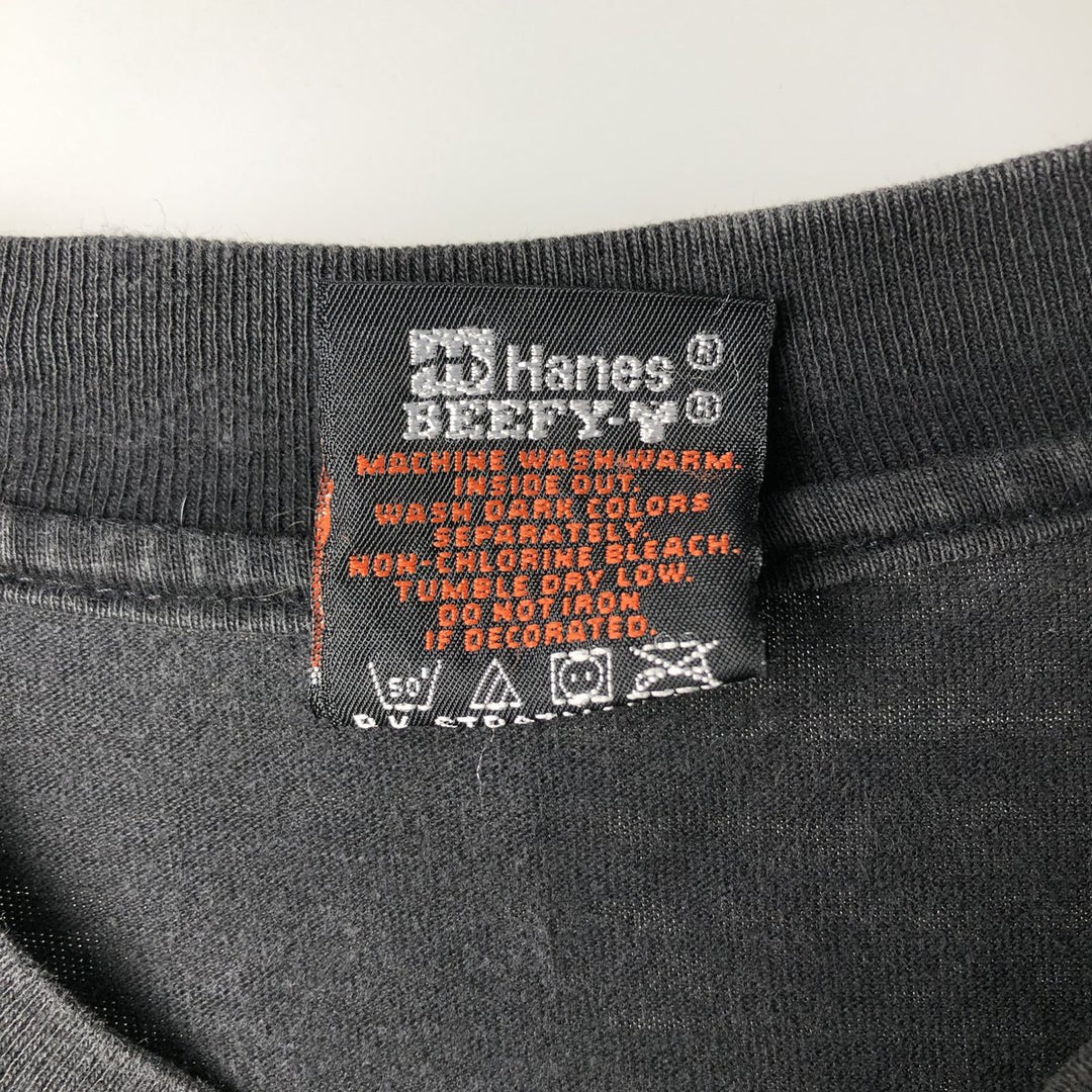00'S Harley-Davidson Motorcycle Bike T-shirt Made in USA Men's M size cotton black type Vintage Second Hand