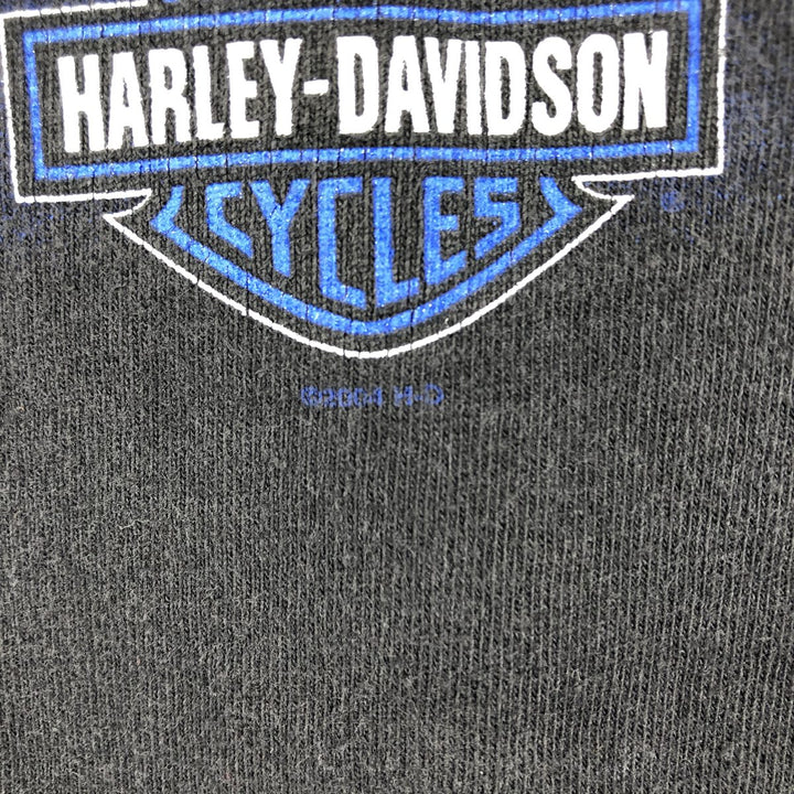 2000'S Harley-Davidson Eagle Pattern Tribal Motorcycle T-Shirt, Made in USA, Men's Size L (approx.) cotton black type Vintage Second Hand