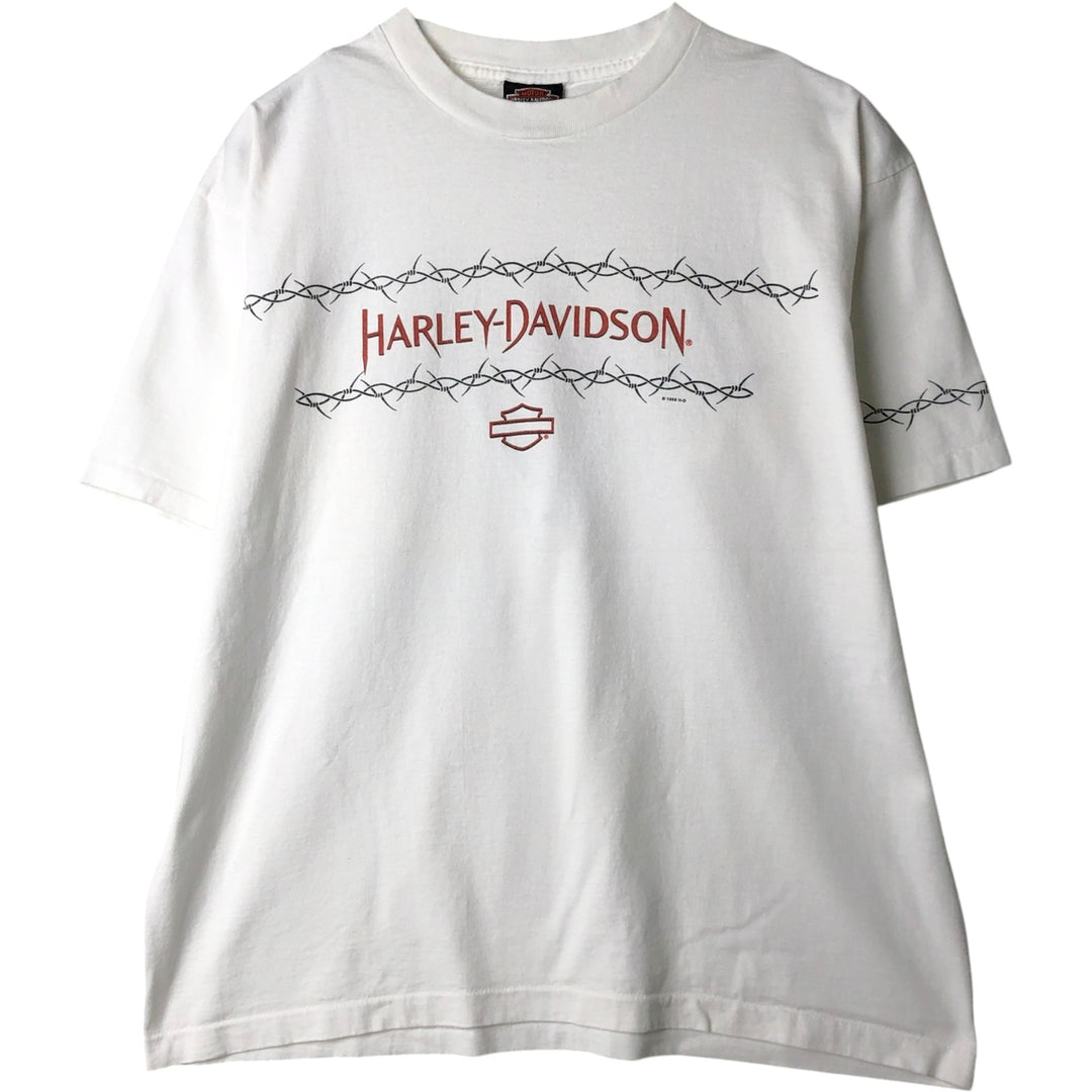 Harley-Davidson Motorcycle Bike T-shirt Made in USA Men's XL Vintage cotton white type Vintage Second Hand