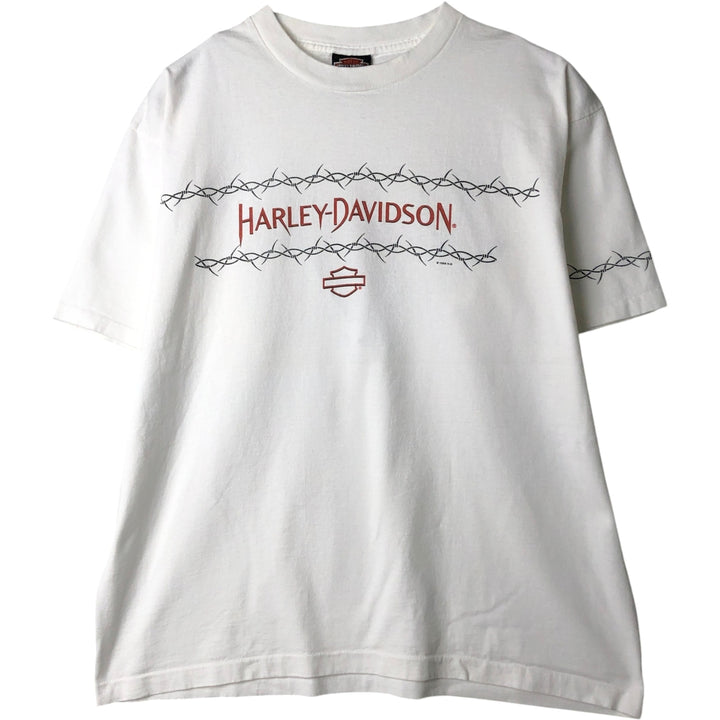 Harley-Davidson Motorcycle Bike T-shirt Made in USA Men's XL Vintage cotton white type Vintage Second Hand