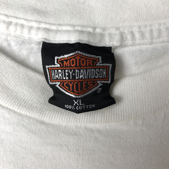 Harley-Davidson Motorcycle Bike T-shirt Made in USA Men's XL Vintage cotton white type Vintage Second Hand