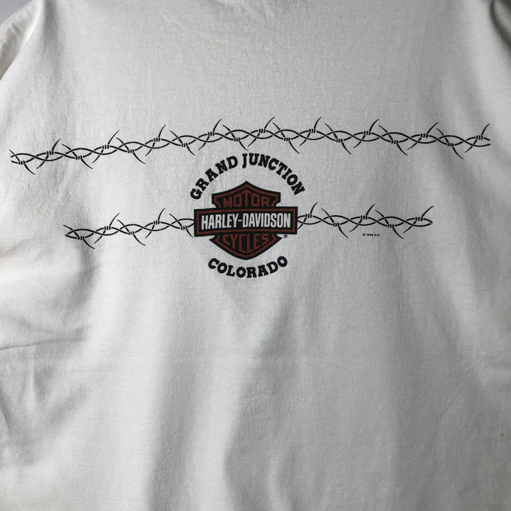 Harley-Davidson Motorcycle Bike T-shirt Made in USA Men's XL Vintage cotton white type Vintage Second Hand